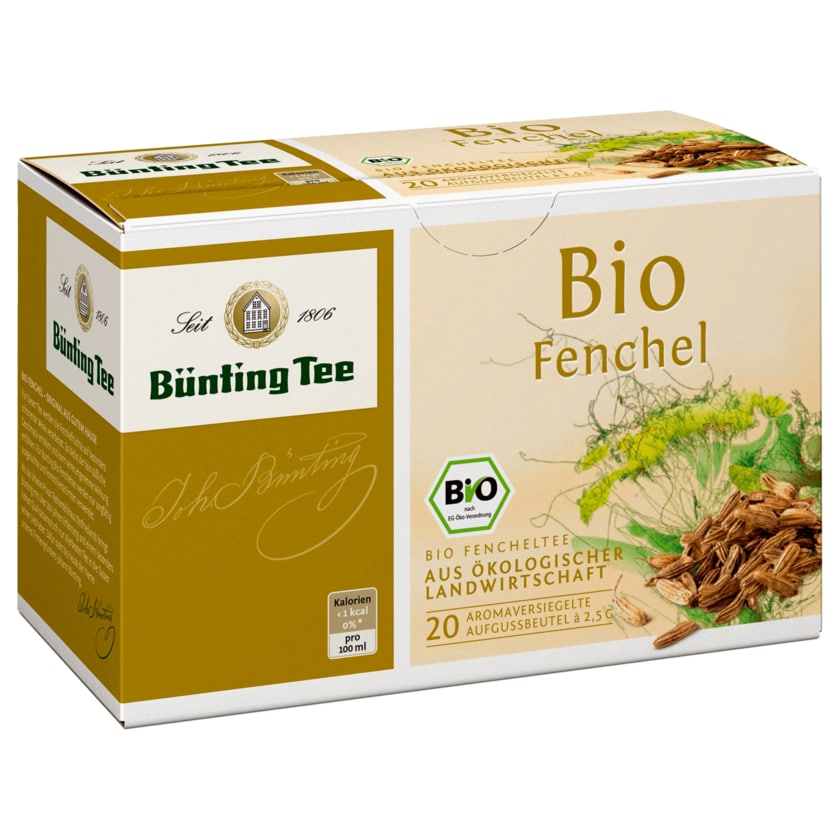 Bünting Tee Bio-Fenchel 50g, 20 Beutel